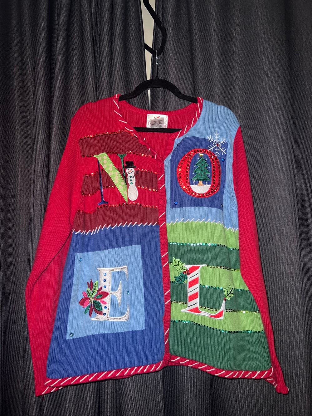 Ugly Christmas Sweater Xmas Cardigan Size XL